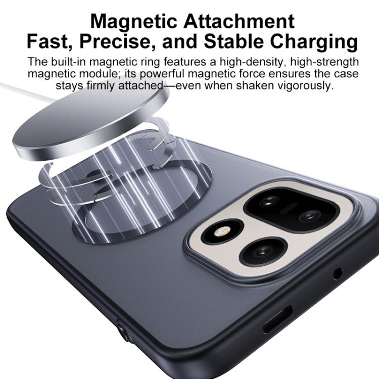 For OnePlus 15 Boundless Transparent Series Skin Feel Frosted Clear Magnetic Phone Case with Rotating Holder