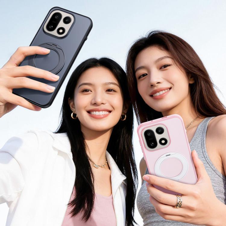 For OnePlus 15 Boundless Transparent Series Skin Feel Frosted Clear Magnetic Phone Case with Rotating Holder