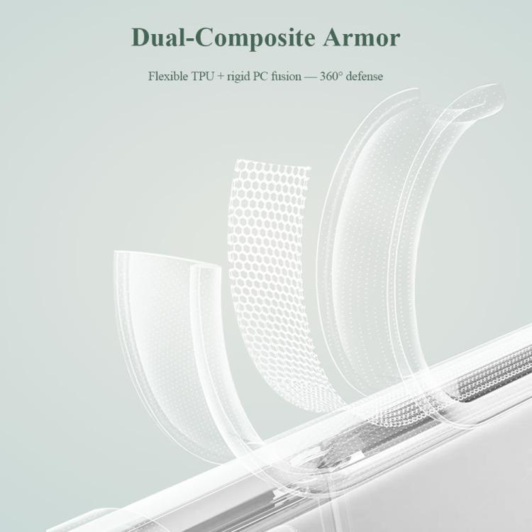 For Galaxy Z Flip6 / Flip7 FE LeReach TOC Clear Series Dual-Composite Armor TPU + Acrylic Shockproof Phone Case