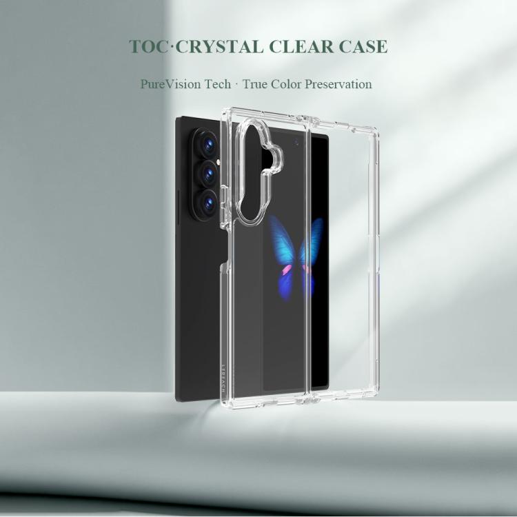 For Galaxy Z Fold7 5G LeReach TOC Clear Series Dual-Composite Armor TPU + Acrylic Shockproof Phone Case