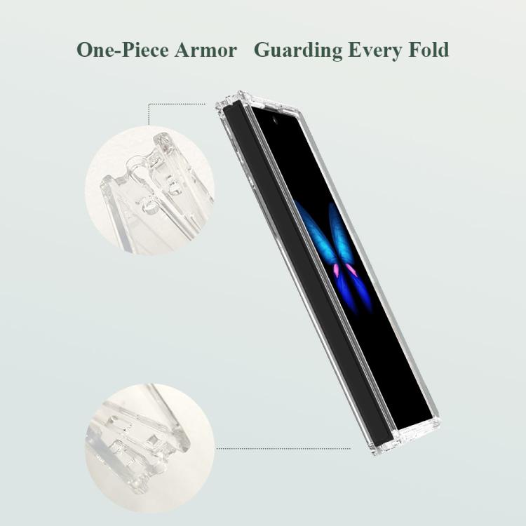 For Galaxy Z Fold7 5G LeReach TOC Clear Series Dual-Composite Armor TPU + Acrylic Shockproof Phone Case
