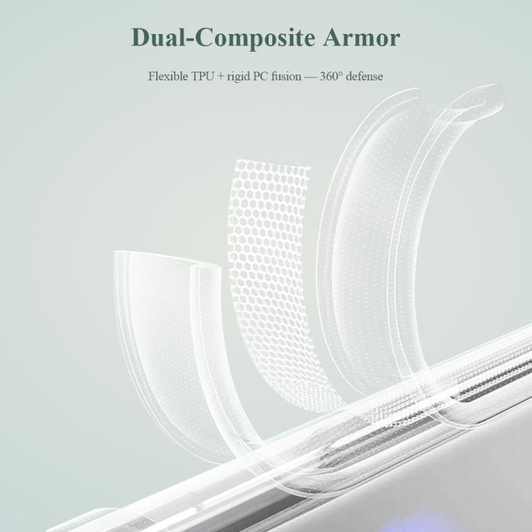 For Galaxy Z Fold7 5G LeReach TOC Clear Series Dual-Composite Armor TPU + Acrylic Shockproof Phone Case