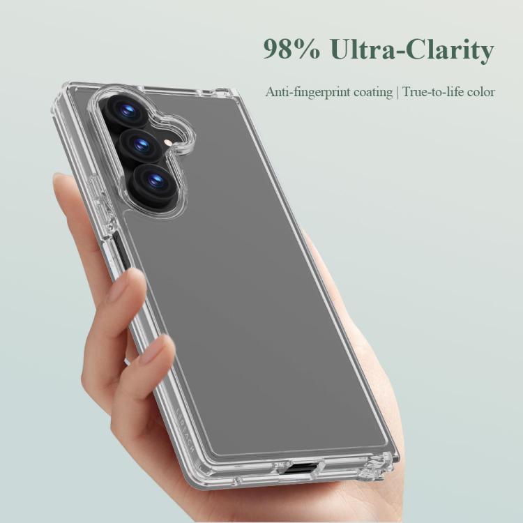 For Galaxy Z Fold7 5G LeReach TOC Clear Series Dual-Composite Armor TPU + Acrylic Shockproof Phone Case