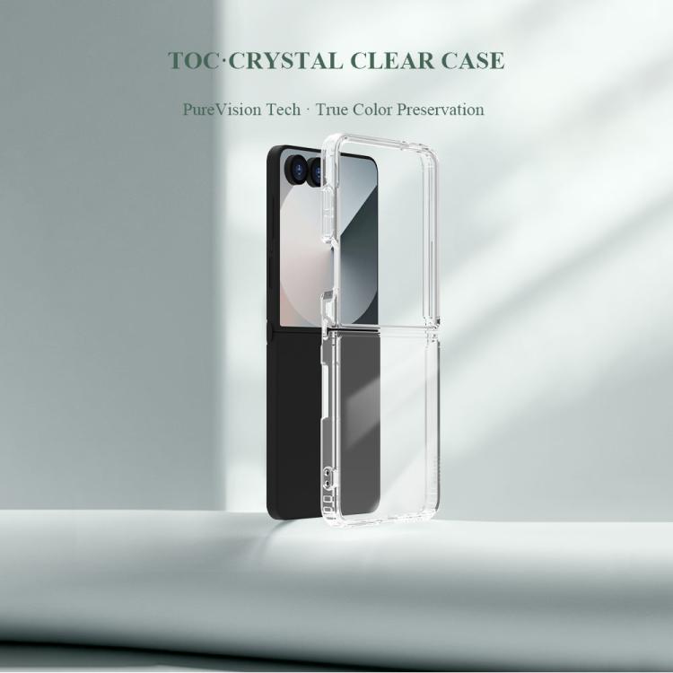 For Galaxy Z Flip7 5G LeReach TOC Clear Series Dual-Composite Armor TPU + Acrylic Shockproof Phone Case