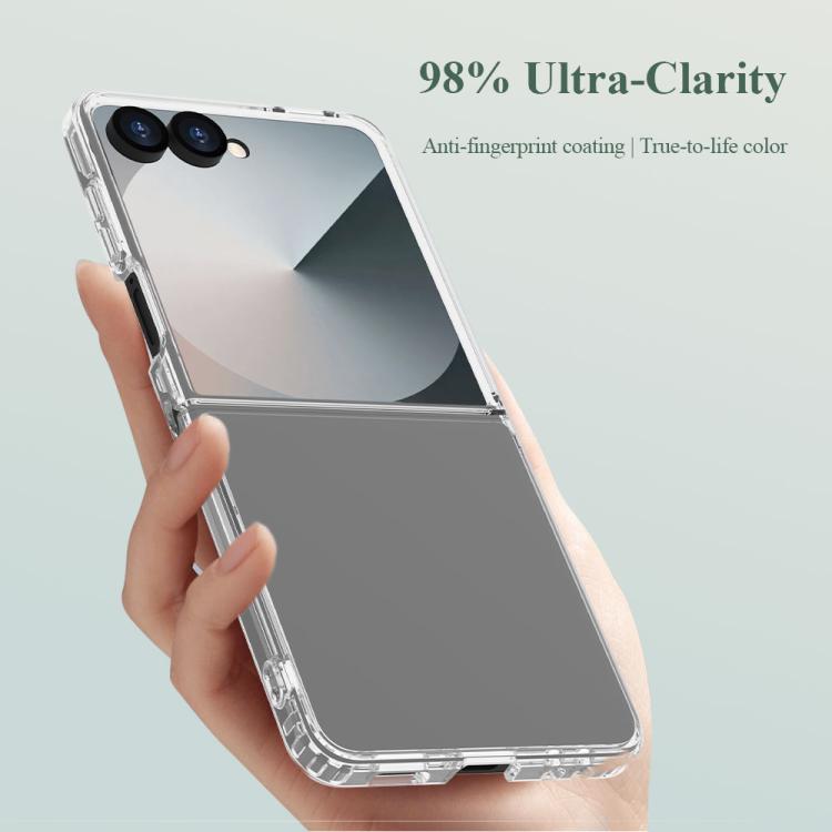 For Galaxy Z Flip7 5G LeReach TOC Clear Series Dual-Composite Armor TPU + Acrylic Shockproof Phone Case