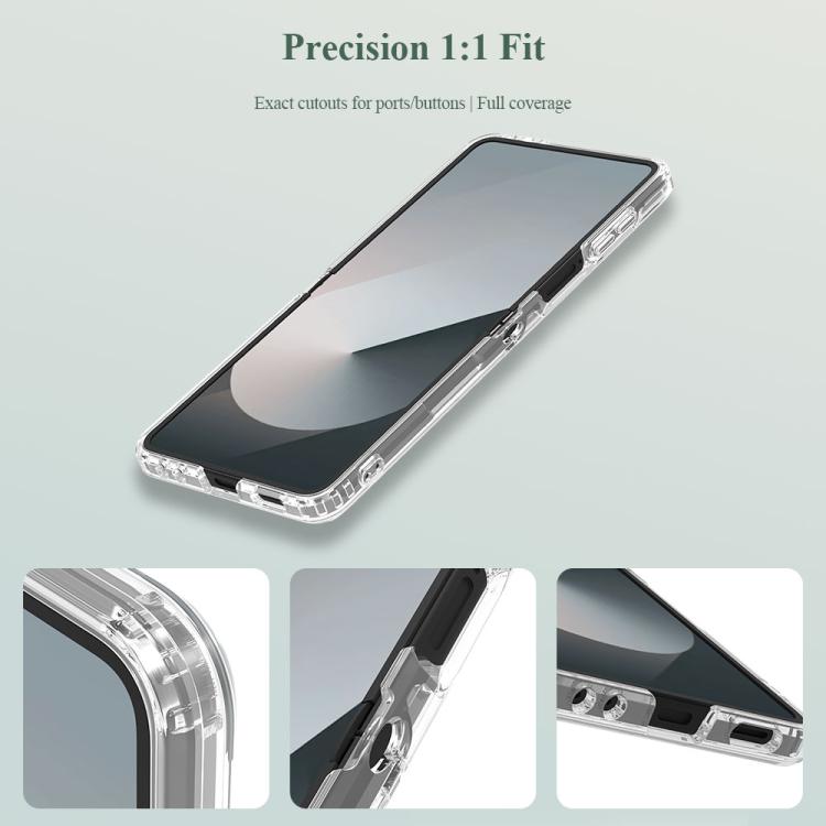 For Galaxy Z Flip7 5G LeReach TOC Clear Series Dual-Composite Armor TPU + Acrylic Shockproof Phone Case