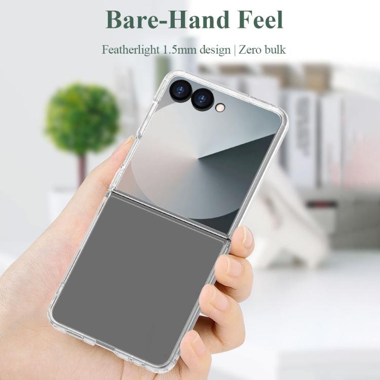 For Galaxy Z Flip7 5G LeReach TOC Clear Series Dual-Composite Armor TPU + Acrylic Shockproof Phone Case