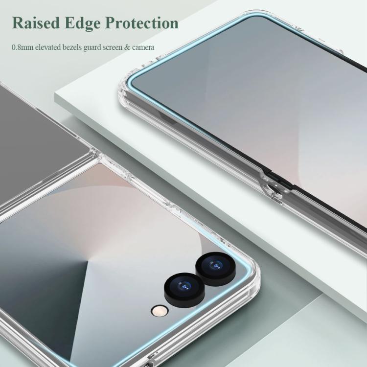 For Galaxy Z Flip7 5G LeReach TOC Clear Series Dual-Composite Armor TPU + Acrylic Shockproof Phone Case