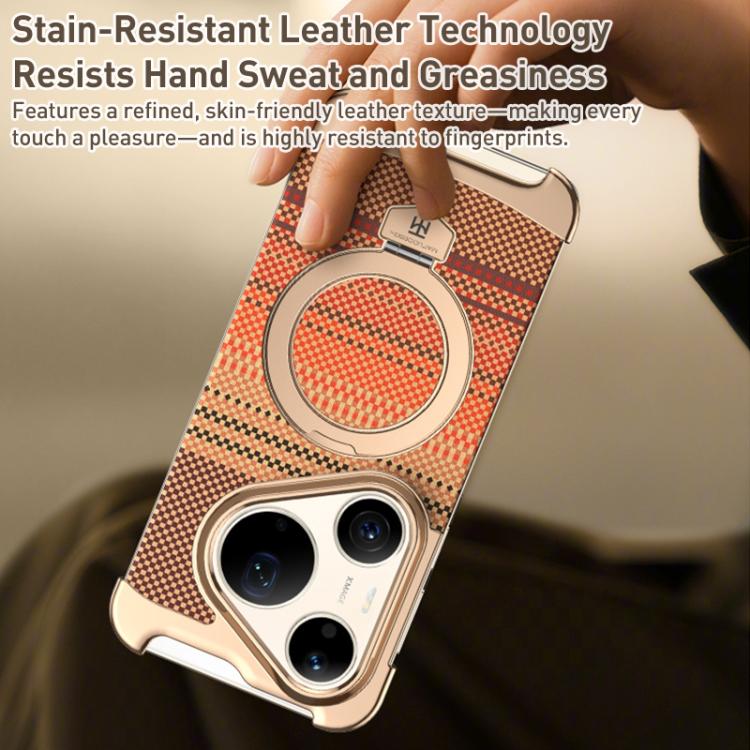 For Huawei Pura 90 Pro Max Borderless Magnetic Ring Holder Carbon Fiber Texture Phone Case