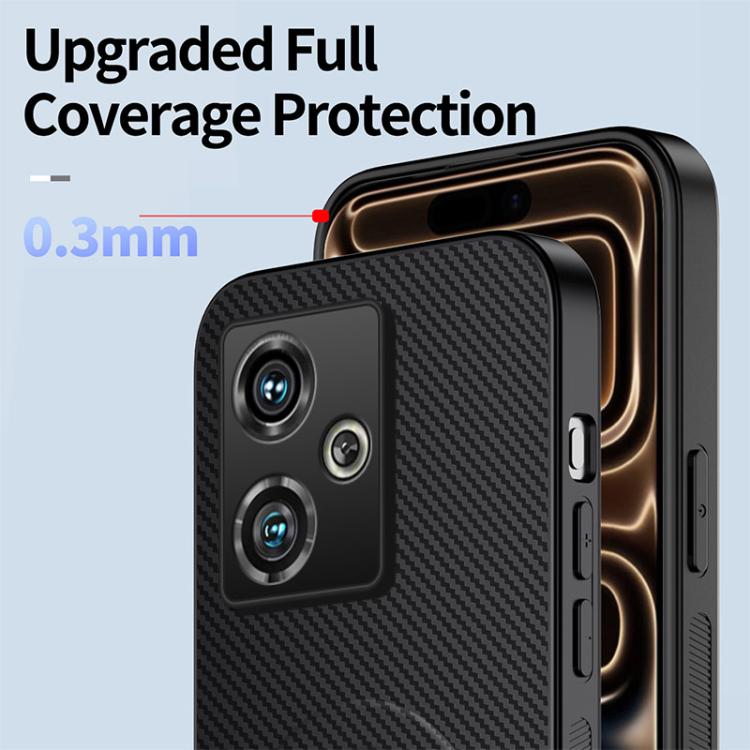 For ZTE nubia Z50 WANLONFENG Kickstand Carbon Fiber Texture Magnetic Phone Case