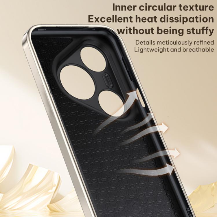 For Huawei Pura 90 Pro Max Skin Feel Leather Texture Cooling MagSafe Phone Case with 360 Degrees Rotating Holder