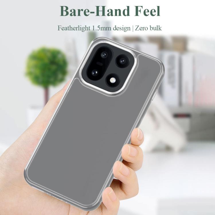 For OnePlus 15 LeReach TOC Clear Series Dual-Composite Armor TPU + Acrylic Shockproof Phone Case - Transparent
