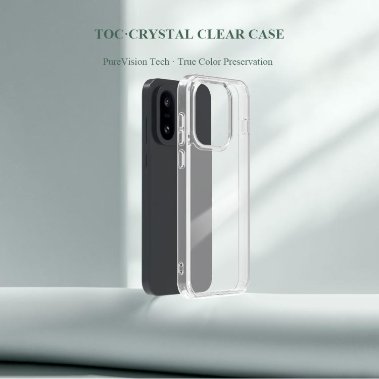 For OnePlus 15 LeReach TOC Clear Series Dual-Composite Armor TPU + Acrylic Shockproof Phone Case - Transparent
