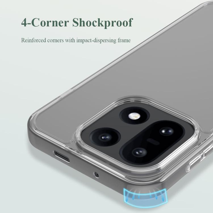 For OnePlus 15 LeReach TOC Clear Series Dual-Composite Armor TPU + Acrylic Shockproof Phone Case - Transparent