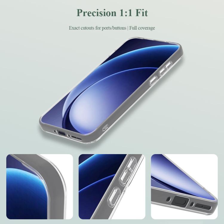 For OnePlus 15 LeReach TOC Clear Series Dual-Composite Armor TPU + Acrylic Shockproof Phone Case - Transparent