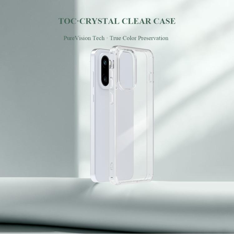 For OnePlus Ace 6/Ace 6T/15R LeReach TOC Clear Series Dual-Composite Armor TPU + Acrylic Shockproof Phone Case - Transparent