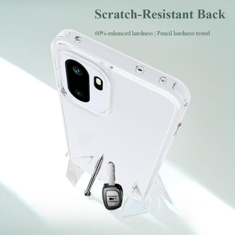 For OnePlus Ace 6/Ace 6T/15R LeReach TOC Clear Series Dual-Composite Armor TPU + Acrylic Shockproof Phone Case - Transparent