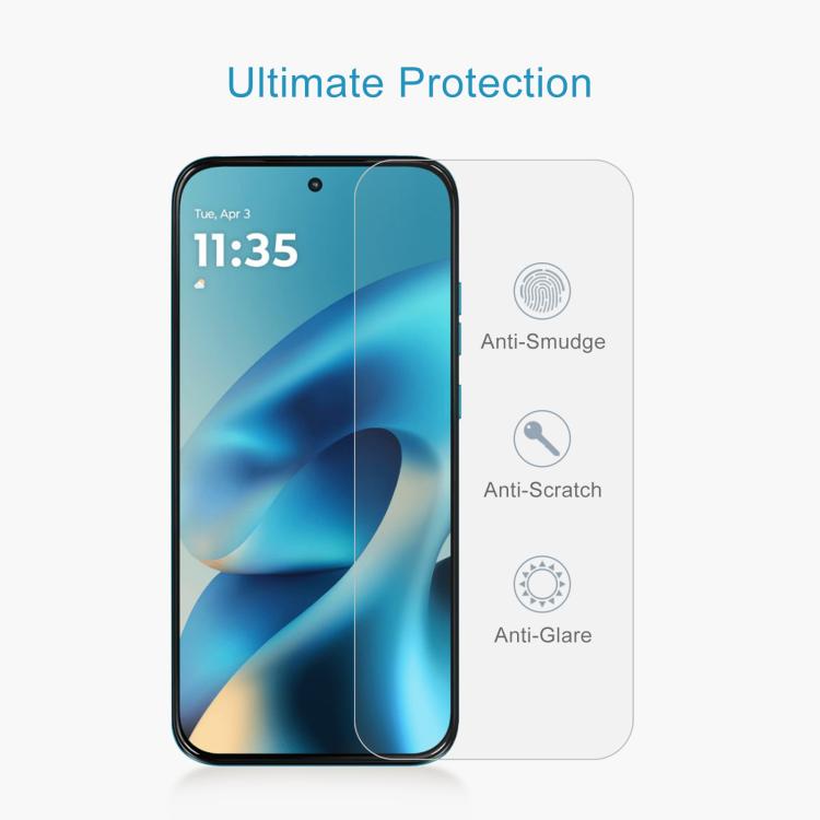 For Motorola Moto G87 5G 50pcs 0.18mm High Aluminum Tempered Glass Film, Support Fingerprint Unlocking