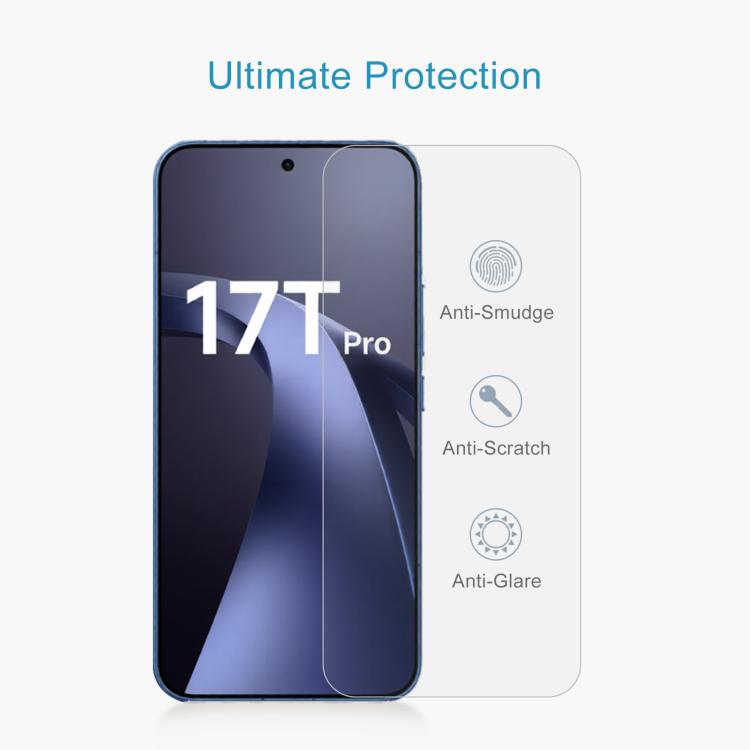 For Xiaomi 17T Pro 5G 10pcs 0.18mm High Aluminum Tempered Glass Film, Support Fingerprint Unlocking
