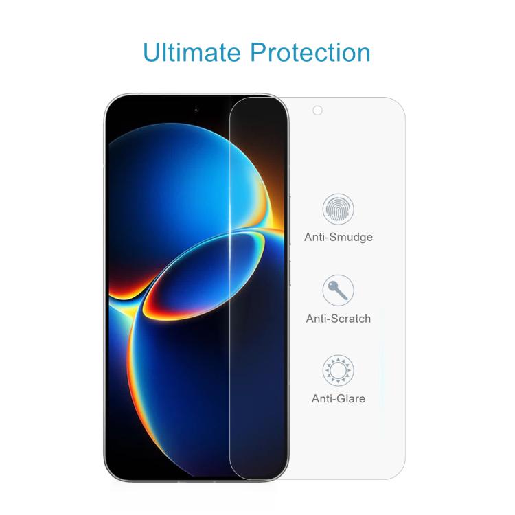 For Redmi K90 Max 5G 10pcs 0.18mm High Aluminum Tempered Glass Film, Support Fingerprint Unlocking