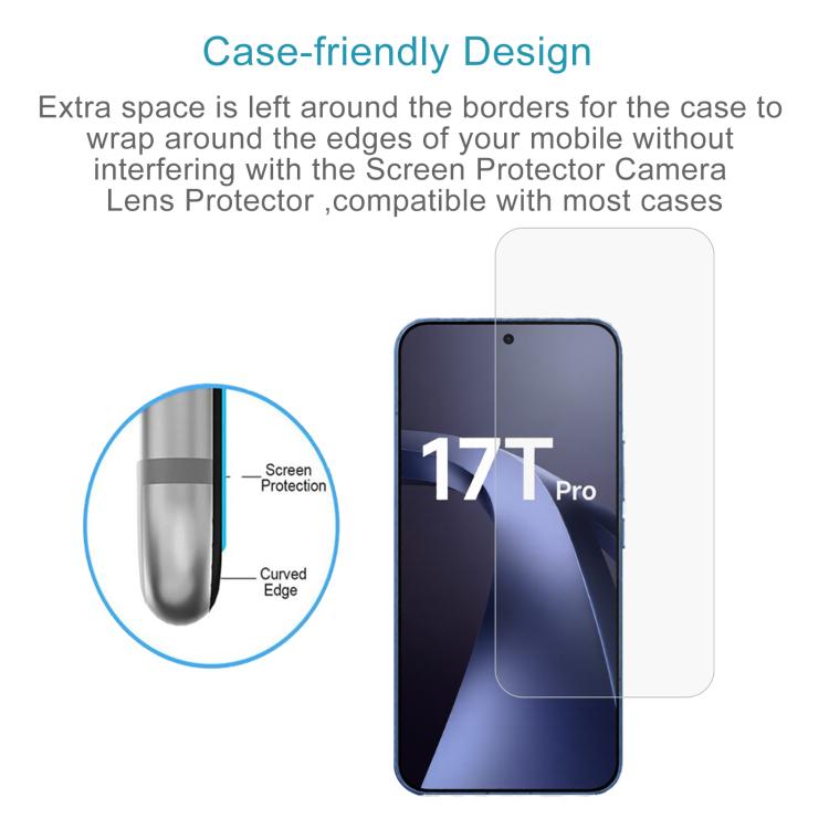 For Xiaomi 17T Pro 5G 50pcs 0.18mm High Aluminum Tempered Glass Film, Support Fingerprint Unlocking