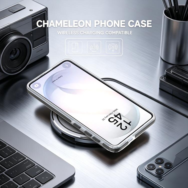 For Galaxy S26 5G Dual Color Gradient Discolor 360 Degree Rotation Holder Magnetic Phone Case