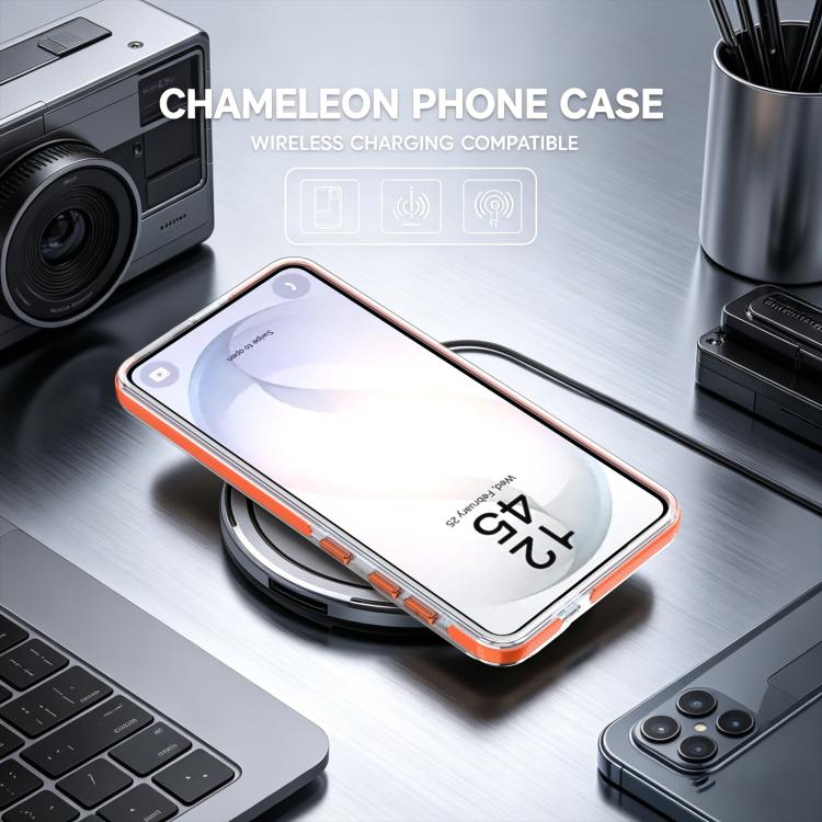 For Galaxy S23+ 5G Dual Color Gradient Discolor 360 Degree Rotation Holder Magnetic Phone Case