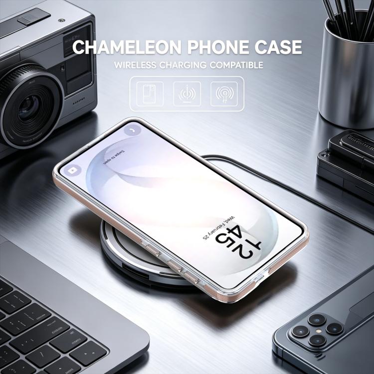 For Galaxy S23+ 5G Dual Color Gradient Discolor 360 Degree Rotation Holder Magnetic Phone Case