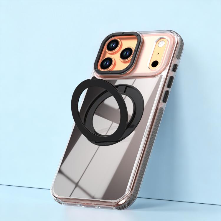 For iPhone 17 Pro Max Dual Color Gradient Discolor 360 Degree Rotation Holder Magnetic Phone Case