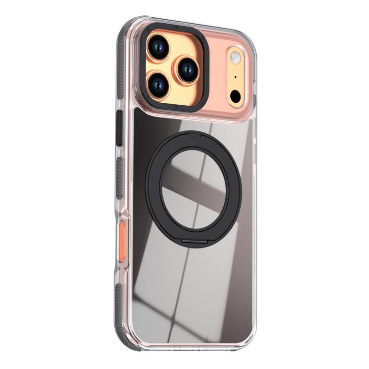 For iPhone 17 Pro Dual Color Gradient Discolor 360 Degree Rotation Holder Magnetic Phone Case