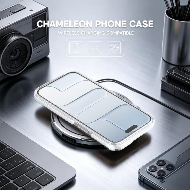 For iPhone 17e / 16e Dual Color Gradient Discolor 360 Degree Rotation Holder Magnetic Phone Case