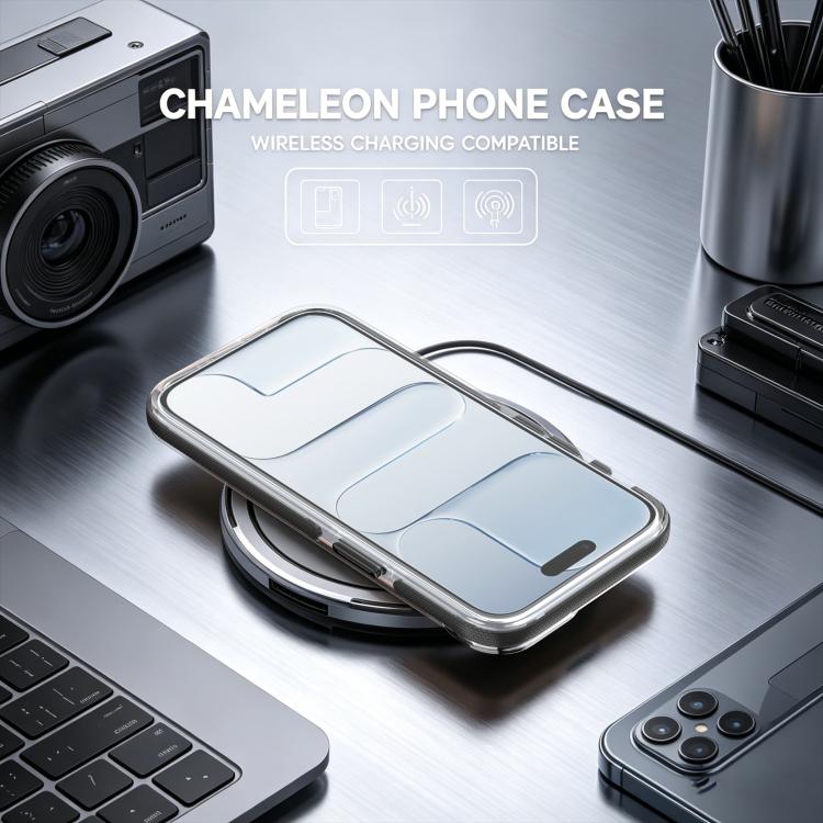 For iPhone 17e / 16e Dual Color Gradient Discolor 360 Degree Rotation Holder Magnetic Phone Case