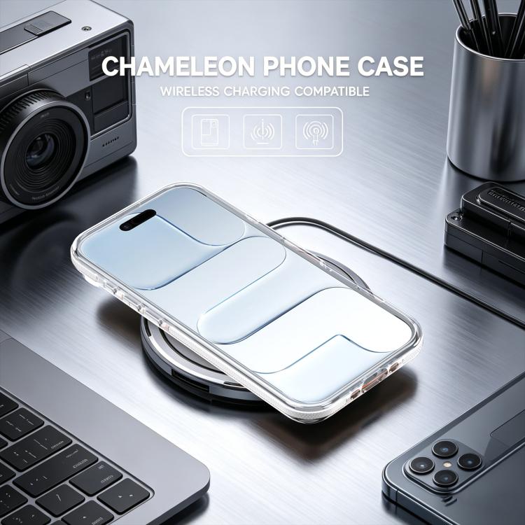 For iPhone Air Dual Color Gradient Discolor 360 Degree Rotation Holder Magnetic Phone Case