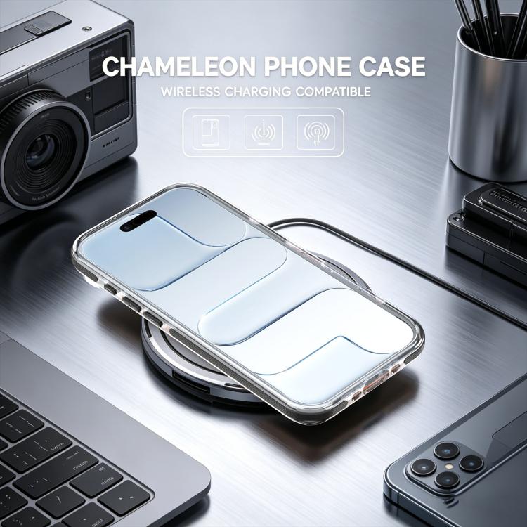 For iPhone Air Dual Color Gradient Discolor 360 Degree Rotation Holder Magnetic Phone Case