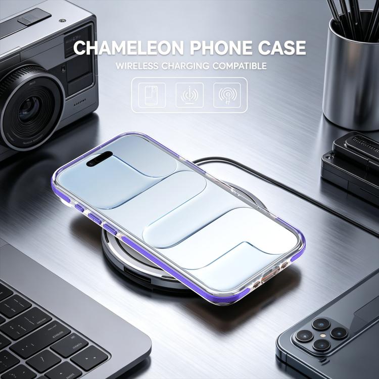 For iPhone Air Dual Color Gradient Discolor 360 Degree Rotation Holder Magnetic Phone Case