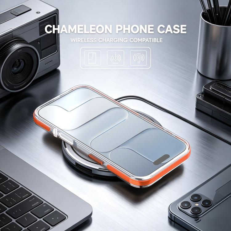 For iPhone 16 Dual Color Gradient Discolor 360 Degree Rotation Holder Magnetic Phone Case