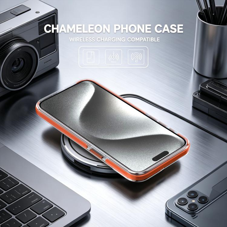 For iPhone 14 Pro Dual Color Gradient Discolor 360 Degree Rotation Holder Magnetic Phone Case