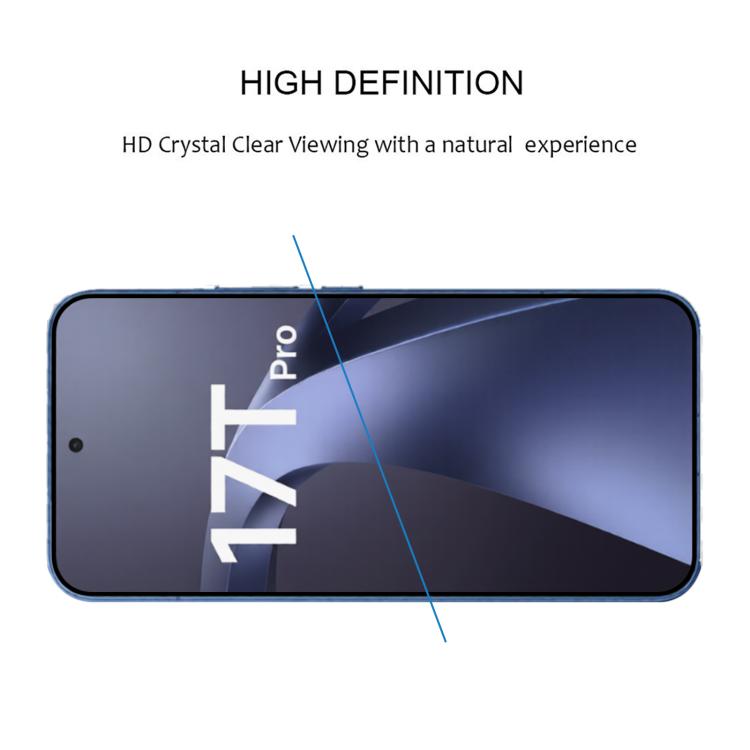 For Xiaomi 17T Pro 5G High Aluminum Full Screen Silk Printing Tempered Glass Film, Support Fingerprint Unlocking