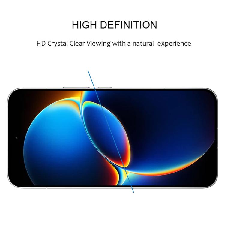 For Redmi K90 Max 5G High Aluminum Full Screen Silk Printing Tempered Glass Film, Support Fingerprint Unlocking
