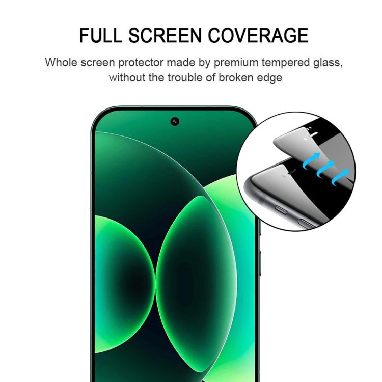 For Xiaomi 17 Max 5G 25pcs High Aluminum Full Screen Silk Printing Tempered Glass Film, Support Fingerprint Unlocking