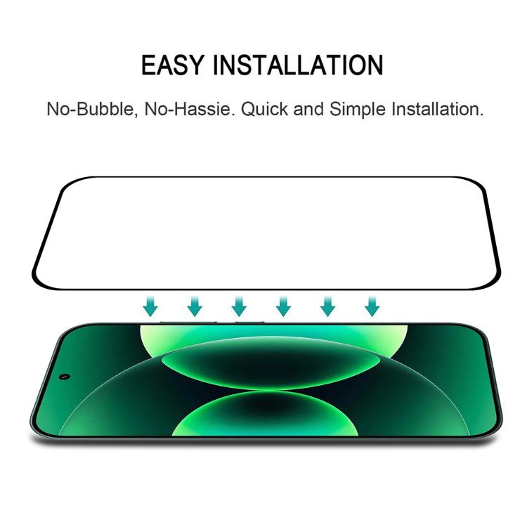 For Xiaomi 17 Max 5G 25pcs High Aluminum Full Screen Silk Printing Tempered Glass Film, Support Fingerprint Unlocking