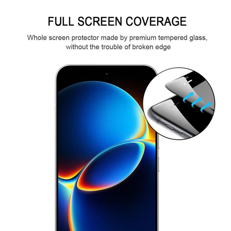 For Redmi K90 Max 5G 25pcs High Aluminum Full Screen Silk Printing Tempered Glass Film, Support Fingerprint Unlocking