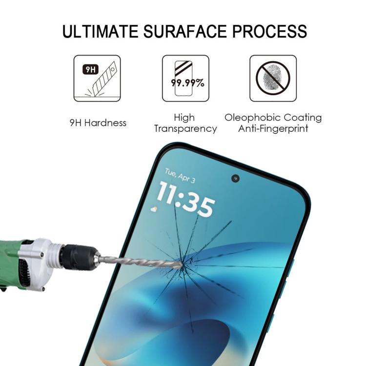 For Motorola Moto G87 5G 25pcs High Aluminum Full Screen Silk Printing Tempered Glass Film, Support Fingerprint Unlocking