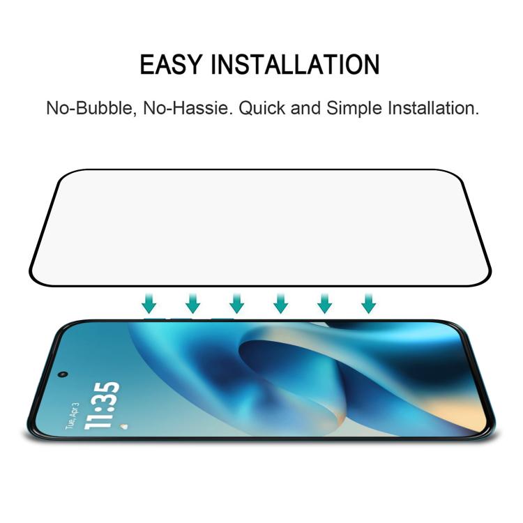 For Motorola Moto G87 5G 25pcs High Aluminum Full Screen Silk Printing Tempered Glass Film, Support Fingerprint Unlocking