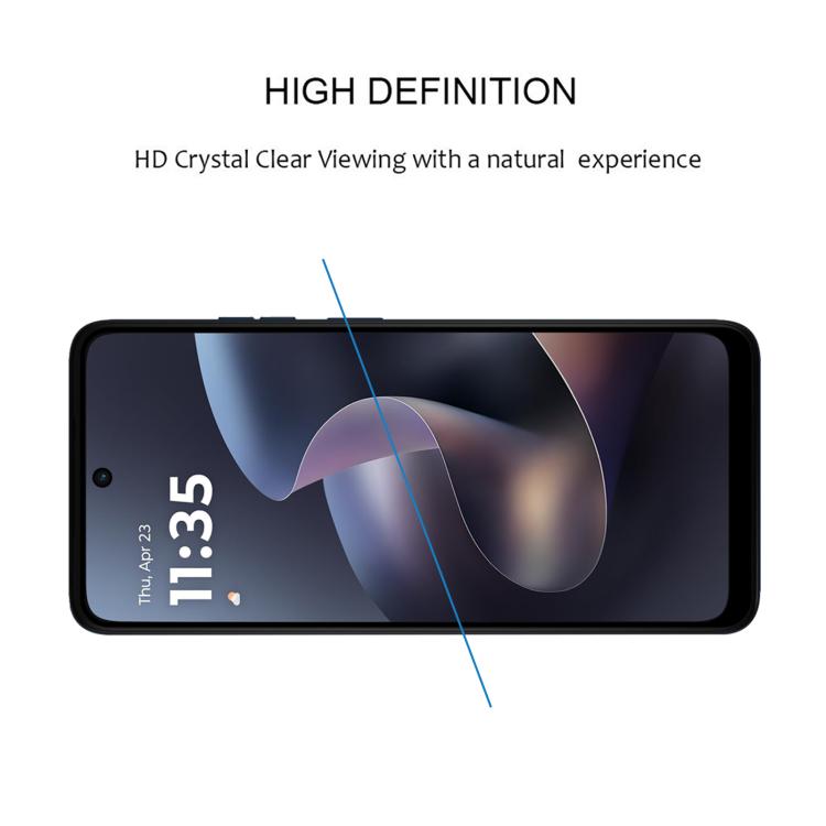 For Motorola Edge 5G 2026 25pcs High Aluminum Full Screen Silk Printing Tempered Glass Film, Support Fingerprint Unlocking
