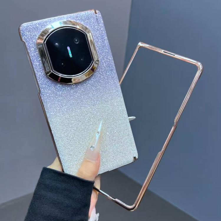 For Huawei Mate X7 Single Axis Gradient Glitter Shockproof Phone Case with Frame