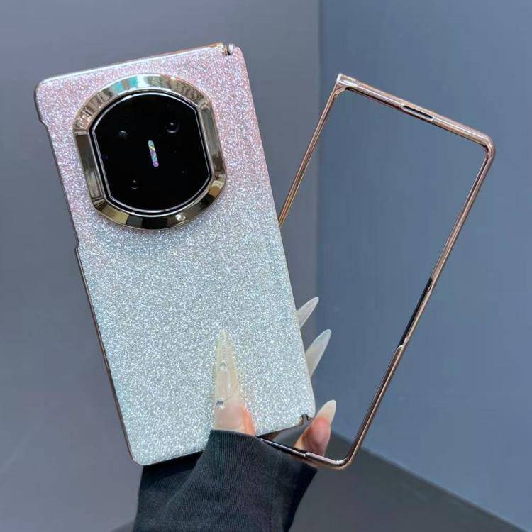 For Huawei Mate X7 Single Axis Gradient Glitter Shockproof Phone Case with Frame
