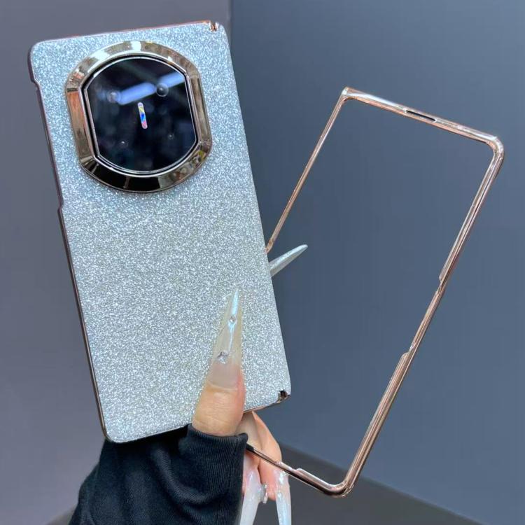 For Huawei Mate X7 Single Axis Gradient Glitter Shockproof Phone Case with Frame
