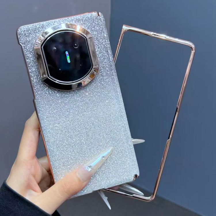 For Huawei Mate X7 Single Axis Gradient Glitter Shockproof Phone Case with Frame