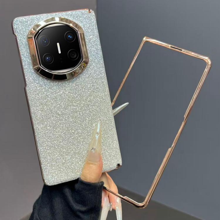 For Huawei Mate X6 Single Axis Gradient Glitter Shockproof Phone Case with Frame